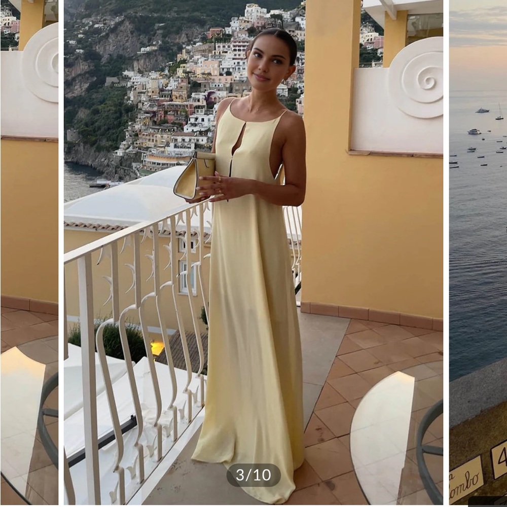 Elegant Yellow Maxi Dress